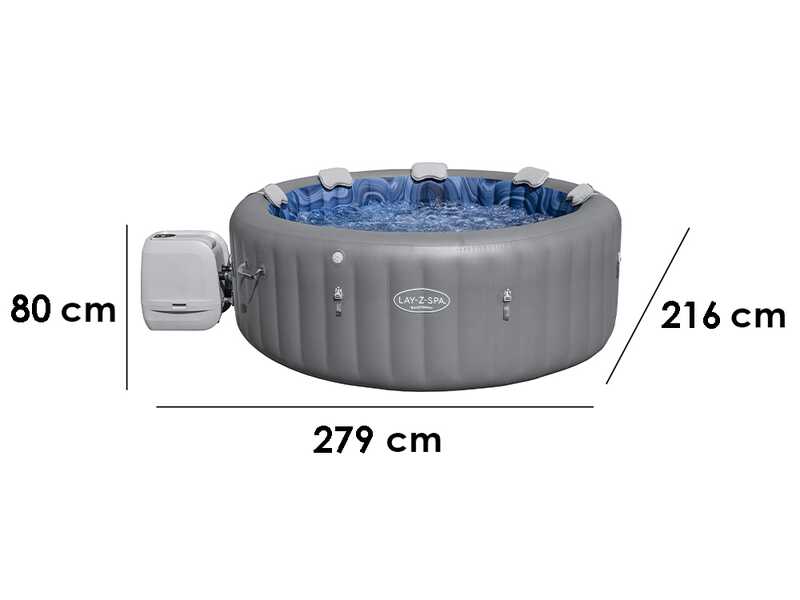 Bestway Lay-Z-Spa Santorini HydroJet 6001T - Piscina idromassaggio spa