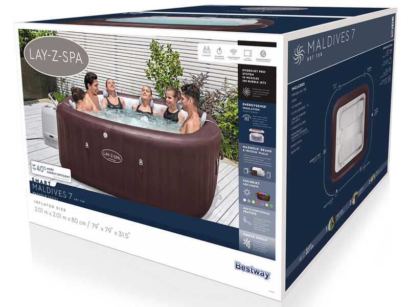 Bestway Lay-Z-Spa Maldives HydroJet Pro 6001U - 201x201x80 cm - Piscina idromassaggio spa