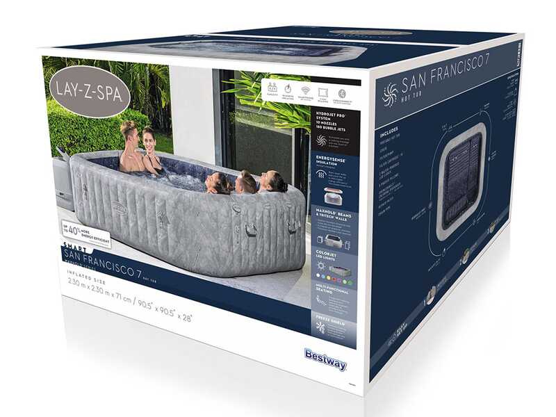 Bestway Lay-Z-Spa San Francisco HydroJet 6001Q - 230x230x71 cm - Piscina idromassaggio spa