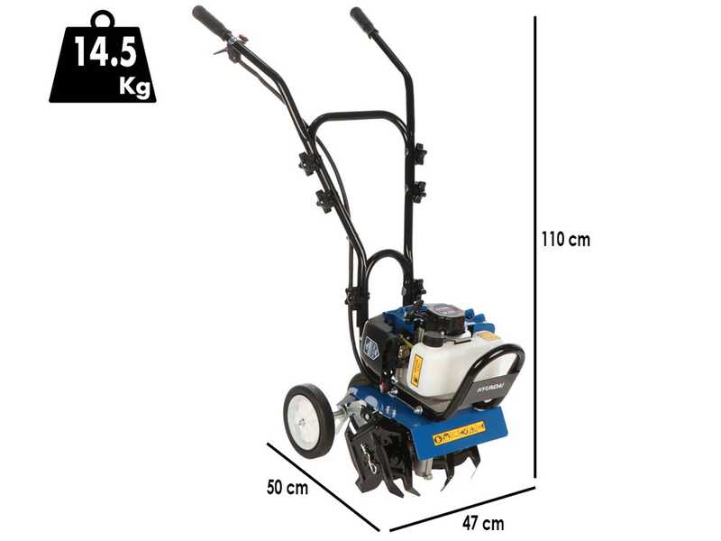 OUTLET - SENZA IMBALLO ORIGINALE -Hyundai LDMTL520B - Motozappa a scoppio da 52 cc - 2.0 HP