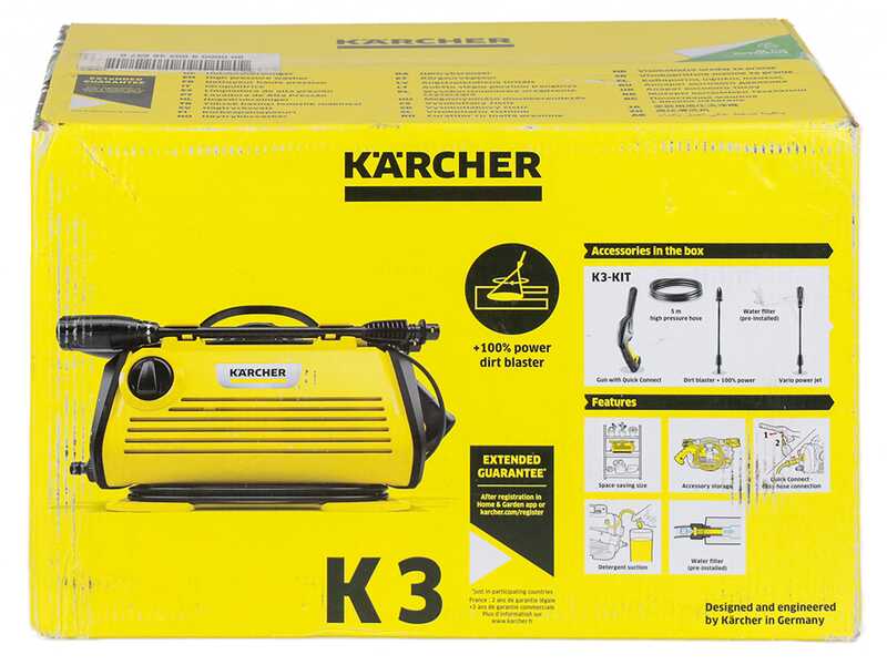 Karcher K3 Horizontal Plus - Idropulitrice portatile a freddo - 120 bar - 380 lt/h