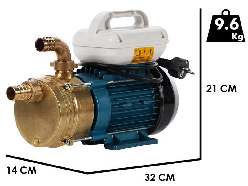 OUTLET - SENZA IMBALLO ORGINALE - Tellarini EEM 25 MS - Pompa elettrica da travaso in ottone