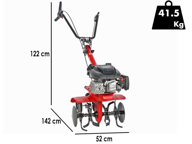 Eurosystems E3-EVO MA - Motozappa a benzina - Motore Rato RV170S-Pro