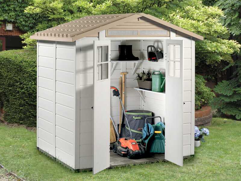 Garofalo Tuscany Evo 200 - Casetta da giardino - Con finestre e porta a doppia anta