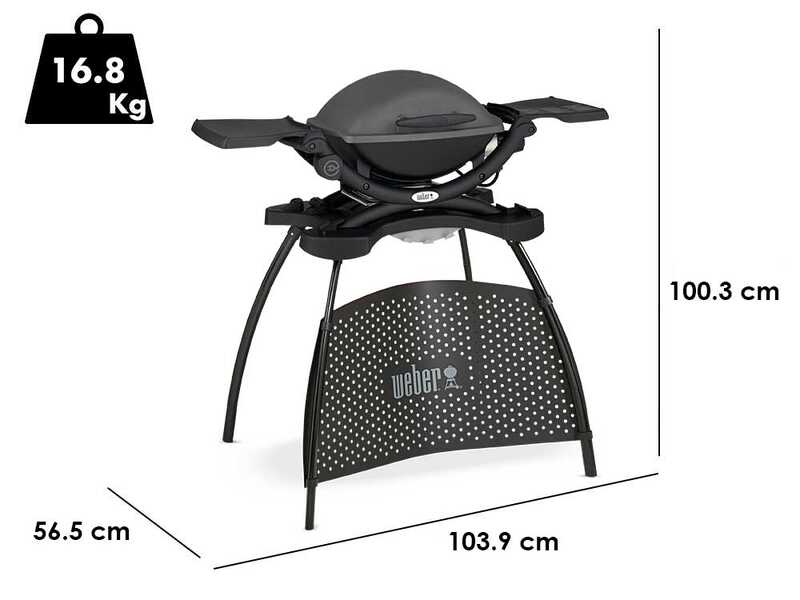 Weber Q1400 - Barbecue elettrico con supporto