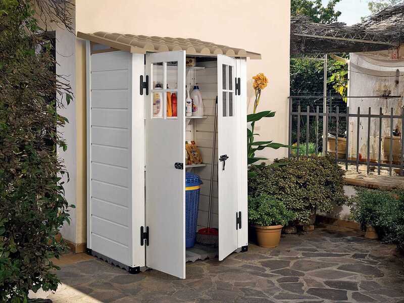Garofalo Tuscany Evo 100 - Casetta da giardino - Con finestre e porta a doppia anta
