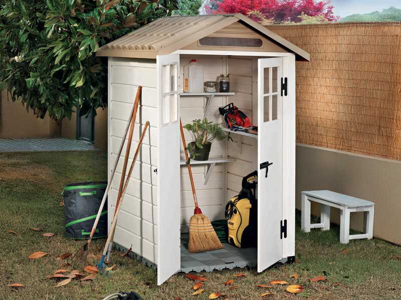Garofalo Tuscany Evo 120 - Casetta da giardino - Con finestre e porta a doppia anta
