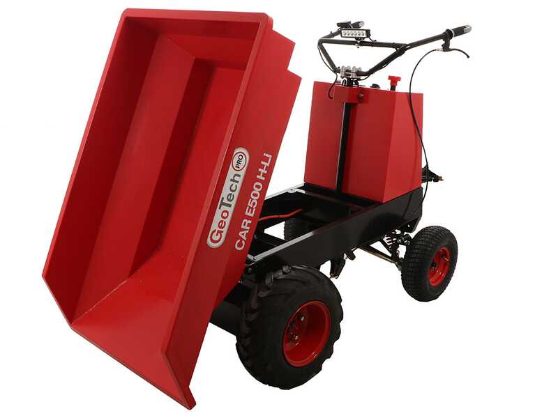 OUTLET - PICCOLI DIFETTI ESTETICI - GeoTech-Pro Mini Dumper Car E500 H-Li - Motocarriola a batteria 48V 15Ah