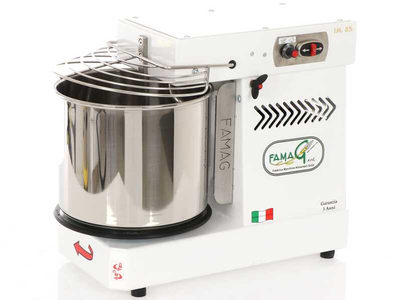 OUTLET - SENZA IMBALLO ORIGINALE - Famag Grilletta IM 8S/230 10 Velocit&agrave; HH - Impastatrice a spirale 8 Kg ad alta idratazione con testa sollevabile