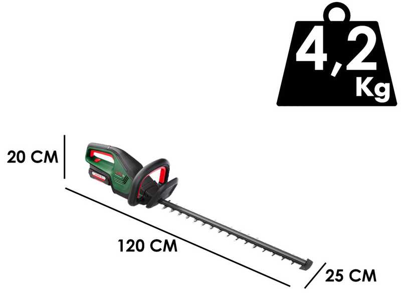 OUTLET - UTILIZZATO PER PROVA - Bosch AdvancedHedgeCut 36 - Tagliasiepi a batteria litio 36V/2Ah - Lama da 65 cm
