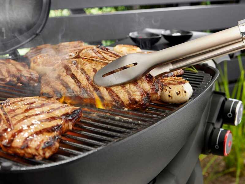 Weber Q3200N+ - Barbecue a gas con carrello Premium - Ripiani laterali