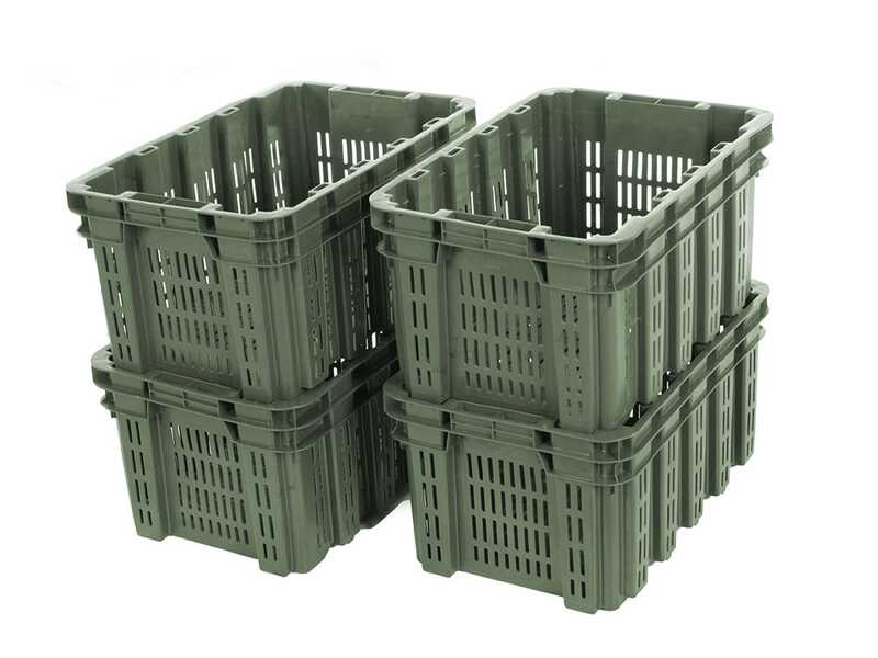 Nr. 36 Cassette in plastica multiuso impilabili e sovrapponibili con laterali rinforzati