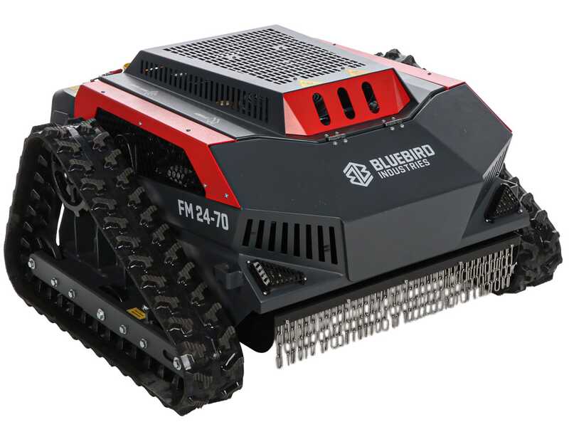 Blue Bird FM 24-70 - Robot Trinciaerba cingolato ibrido (scoppio + batteria) - Radiocomandato