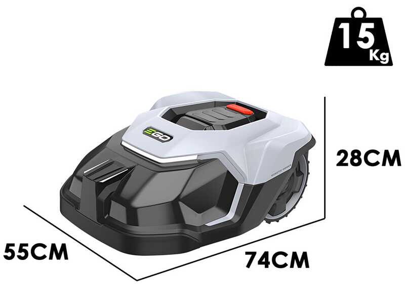 EGO RM 2000E - Robot rasaerba - con batteria al litio da 24V - 10Ah
