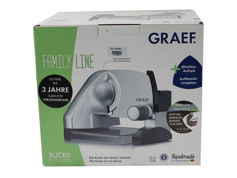 OUTLET - SENZA IMBALLO ORIGINALE - Graef SKS 500 Bianca - Affettatrice con lama da 170 mm