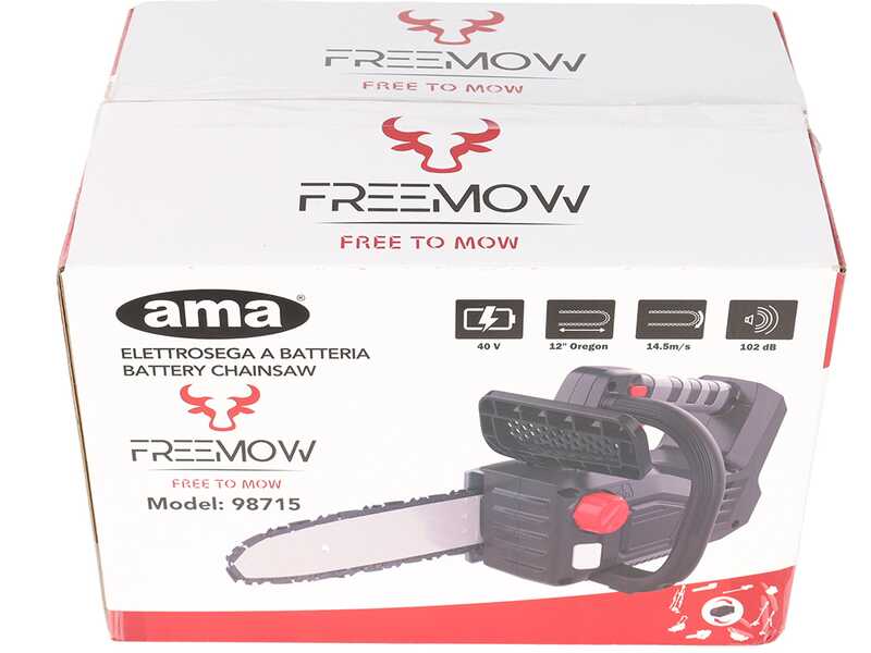 Ama Freemow 98715 - Elettrosega a batteria da potatura - 40V - SENZA BATTERIE E CARICABATTERIE