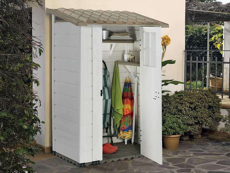 Garofalo Tuscany Evo 100 - Casetta da giardino - Con finestra e porta ad anta singola