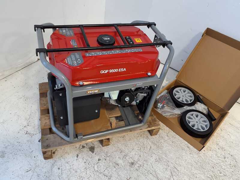 OUTLET - SENZA IMBALLO ORIGINALE - GeoTech-Pro GGP 9500 ESA - Generatore di corrente carrellato con AVR avv. elettrico 7.9 kW - Continua 7.5 kW Monofase + ATS