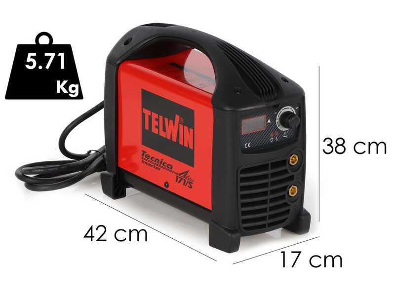 OUTLET - PICCOLI DIFETTI ESTETICI - Telwin Tecnica 171/S - Saldatrice inverter (MMA, TIG) + Valigetta, corrente continua (DC)