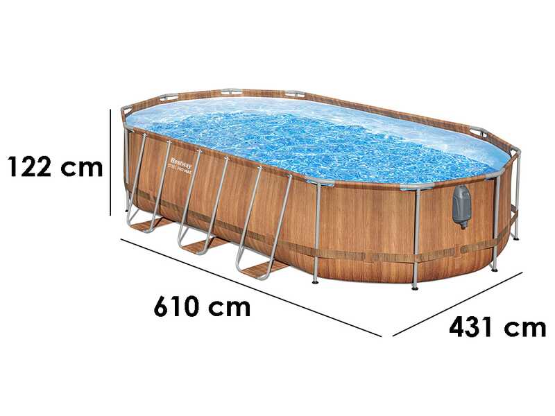 Bestway Steel Pro Max Comfort Jet 56719 - Piscina Ovale con sistema idromassaggio