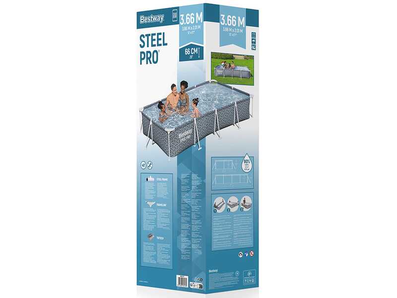 Bestway Steel Pro 561FV - 366x201x66 cm - Piscina fuori terra per 5-6 Persone