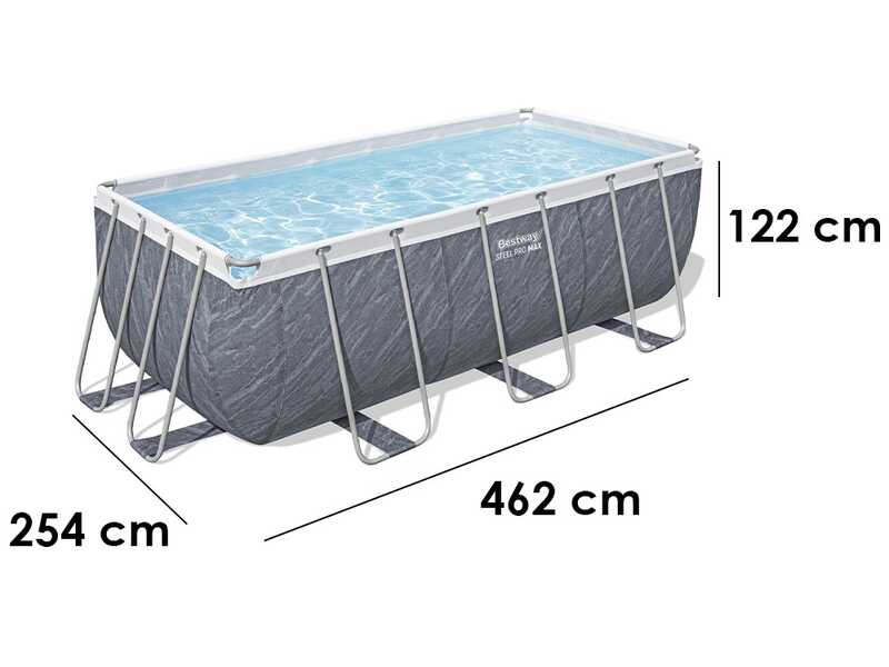 Bestway Steel Pro Max 56722 - Piscina fuori terra per 5-6 Persone