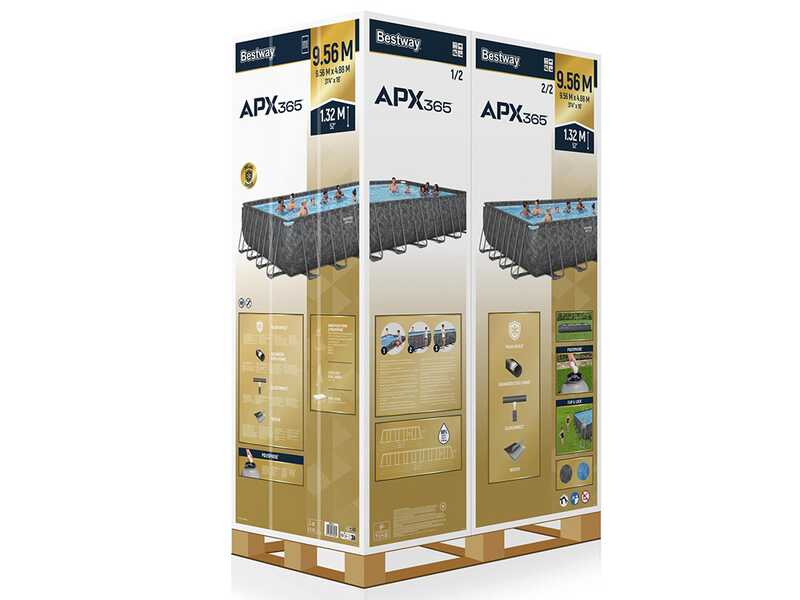 Bestway APX 365 561KJ - 956x488x132 cm - Piscina fuori terra per 21-25 Persone