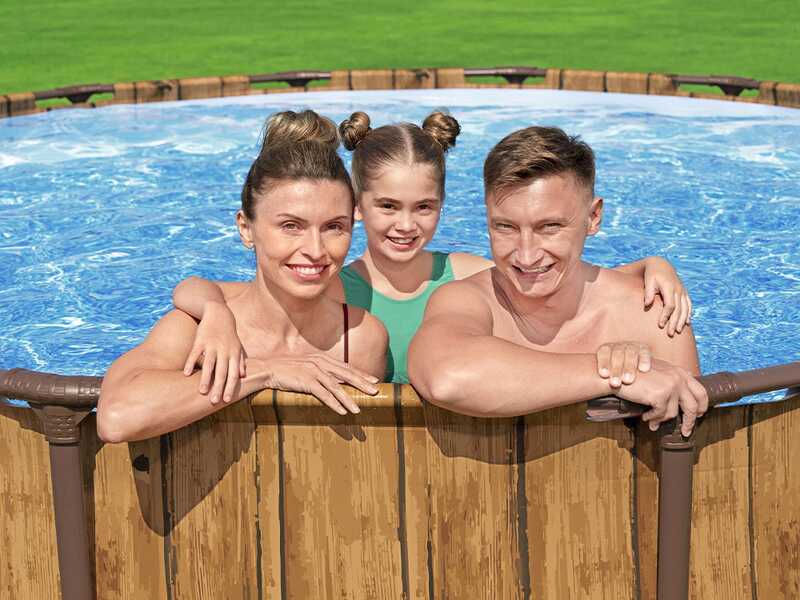 Bestway Steel Pro Max Splashview 56725 - Piscina rotonda per 9-10 Persone