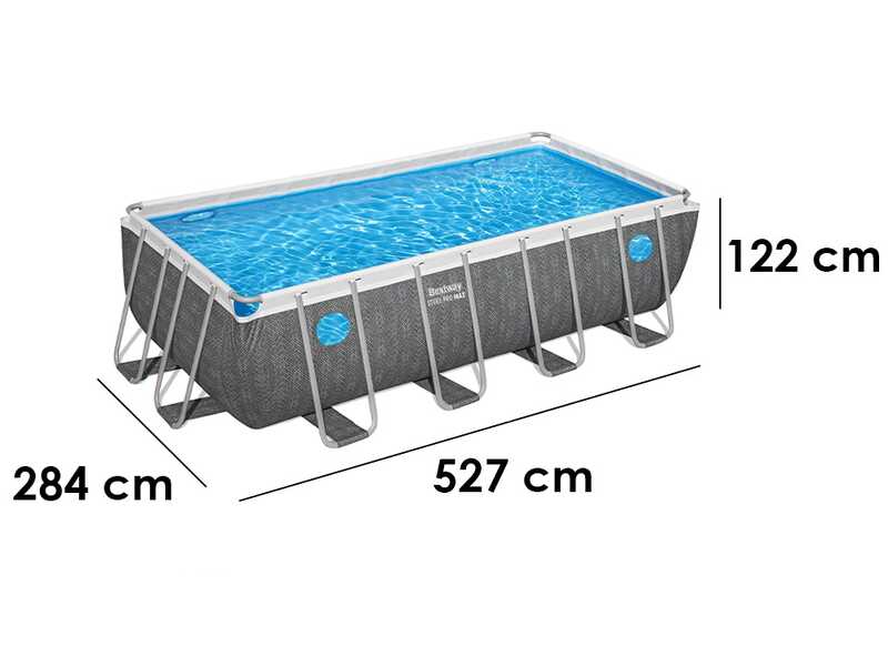Bestway Steel Pro Max Splashview 561MB - Piscina fuori terra per 5-6 Persone
