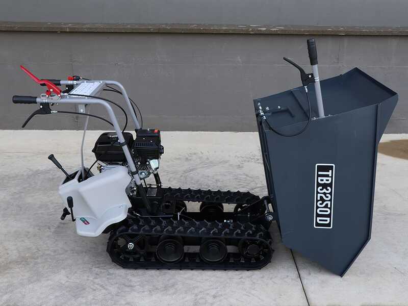 OUTLET - SENZA IMBALLO ORIGINALE - BlackStone TB 3250 D - Motocarriola cingolata cassone dumper 320Kg