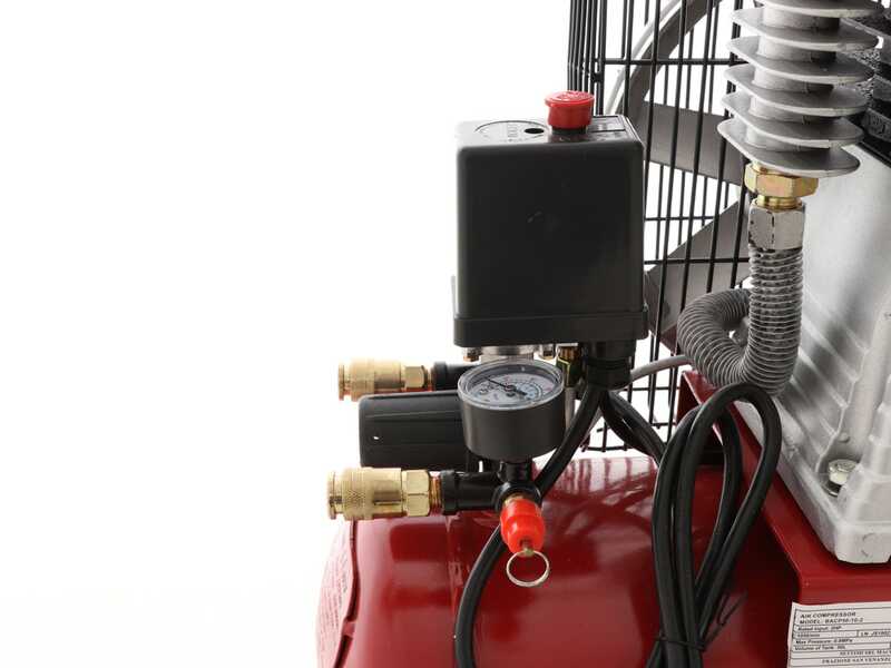 OUTLET - SENZA IMBALLO ORIGINALE - GeoTech-Pro BACP50 - Compressore aria elettrico a cinghia -10-3 motore 3 HP - 50 litri - 10 bar