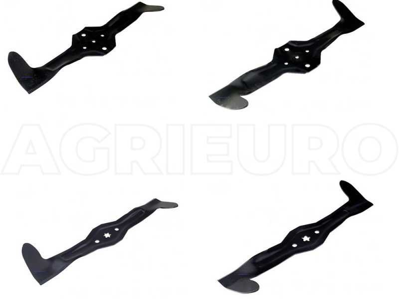 Serie 4 lame di ricambio per trattorini McCulloch M 200 107 HRB (960 51 00-53)