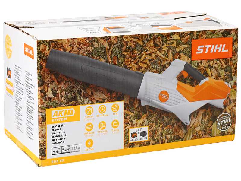 STIHL BGA 50 Set - Soffiatore con batteria AK 30 S - 36V 5Ah