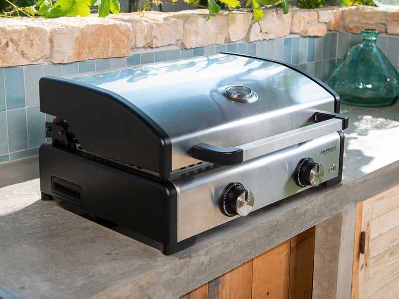 Campingaz Master 2 Pro - Plancha a gas portatile con coperchio