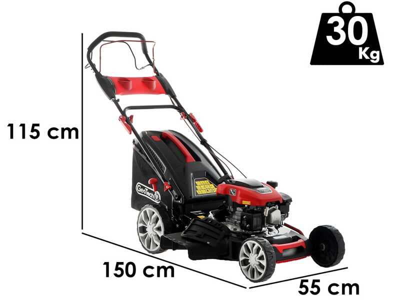OUTLET - PICCOLI DIFETTI ESTETICI - GeoTech S51-170 BMSGW - Tagliaerba a scoppio trazionato - 4 in 1 - Taglio da 51 cm