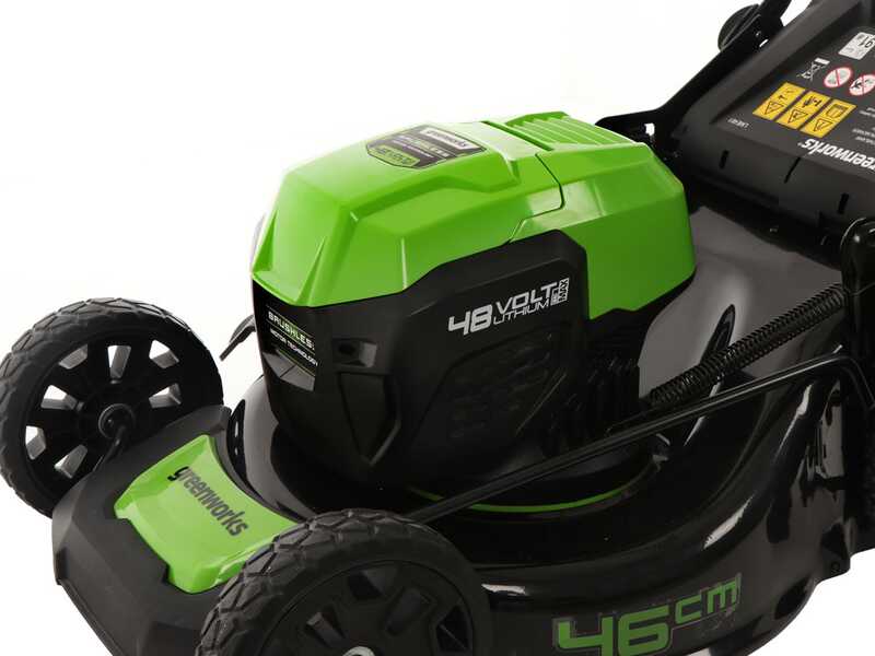 OUTLET - UTILIZZATO PER PROVA - Greenworks GD48LM46SP - Tagliaerba a batteria - 48V/4Ah - Taglio 46 cm