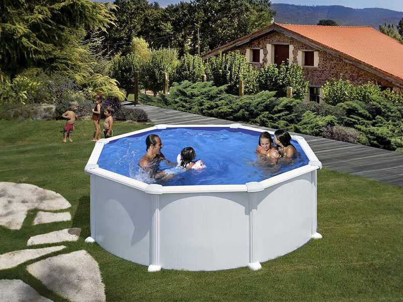 Gre Atlantis Rotonda &Oslash;350 x 132cm - Piscina fuori terra in acciaio - Filtro Aqualoon