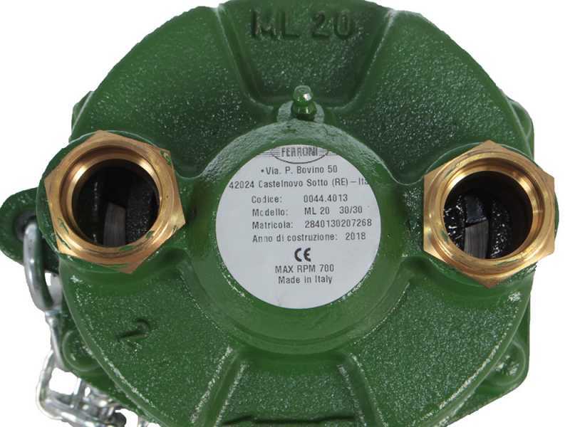 Ferroni ML 20 - Pompa a trattore per irrigazione - Raccordi da 30 - Presa di forza
