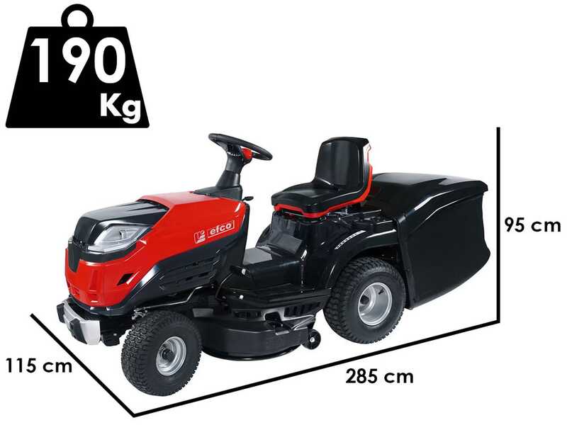 Efco EF 86 R/12.5 K M - Trattorino tosaerba - Emak K 1250 AVD - Cesto di raccolta - Mulching