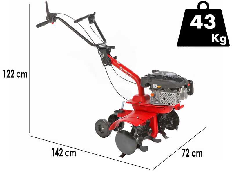 Eurosystems E3-EVO MA - Motozappa a benzina - Fresa da 70 cm - Motore Rato RV170S-Pro
