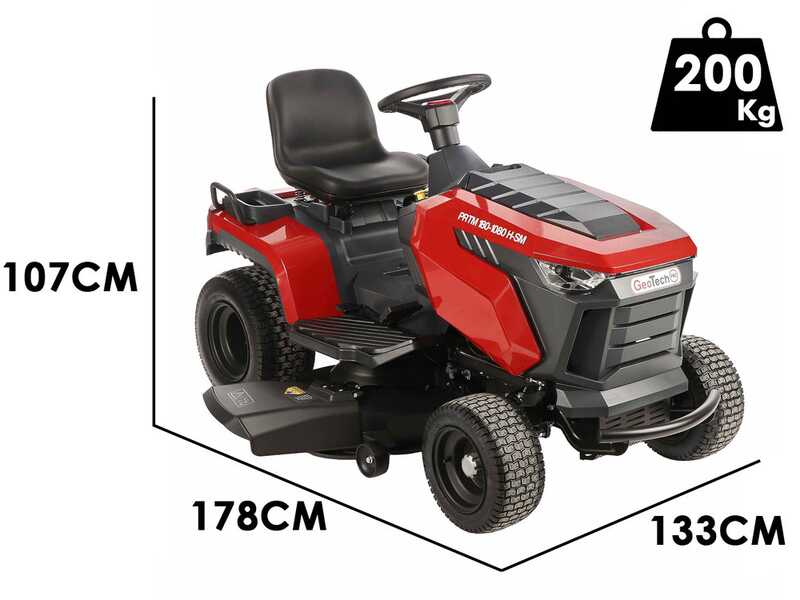 GeoTech-Pro PRTM 180-1080 H-SM - Trattorino tagliaerba - Cambio idrostatico - Scarico laterale e Mulching