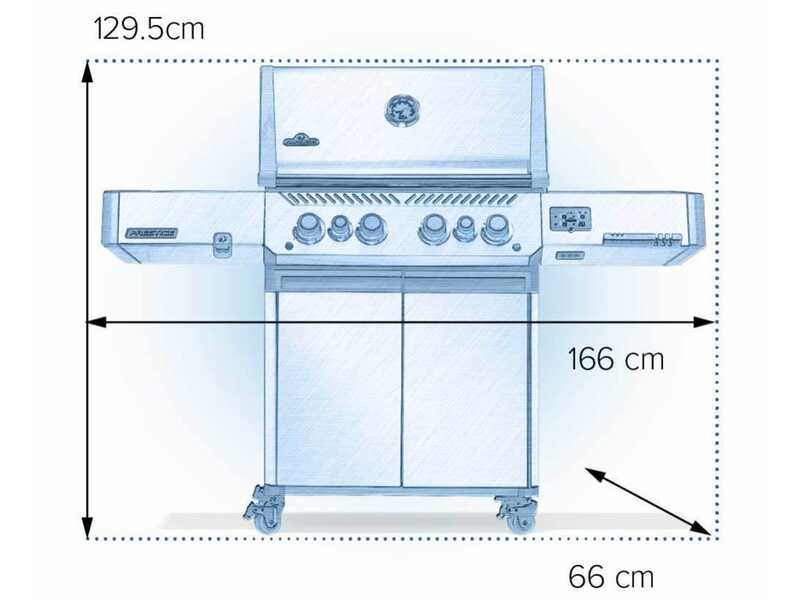 Napoleon Prestige 500  - Barbecue a gas - Con fornello laterale a infrarossi