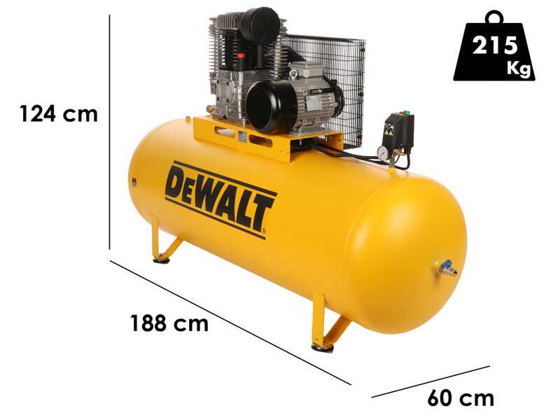 DeWalt DXCMB75T500HFE - Compressore aria elettrico trifase a cinghia - Motore 7,5 HP &ndash; 500 lt