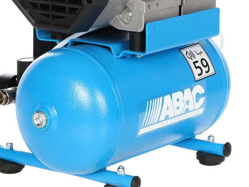 ABAC Start Quiete OS10 - Compressore aria elettrico monofase silenziato - Oil-less - Motore 1 HP - 6 lt