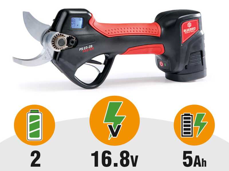 Blue Bird PS 23-28C Faster - Forbice elettrica da potatura - 2x 16.8V 2.5Ah