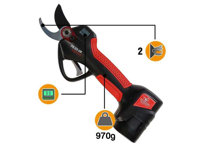 Blue Bird PS 23-28C Faster - Forbice elettrica da potatura - 2x 16.8V 2.5Ah