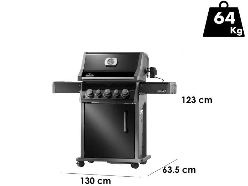 Napoleon Rogue 425 RSB - Barbecue a gas - Con fornello laterale
