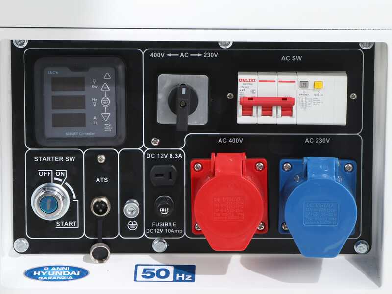 OUTLET - DIFETTI ESTETICI - Hyundai HP7500LN-3 - Generatore di corrente 5,5 kW FullPower diesel silenziato - Continua 5 kw - Avv. elettrico