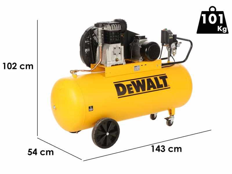 DeWalt DXCMB3T201HE - Compressore aria elettrico trifase a cinghia - Motore 3 HP &ndash; 200  lt