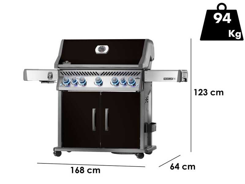 Napoleon Rogue PRO-S 625 - Barbecue a gas - Con fornello laterale a infrarossi